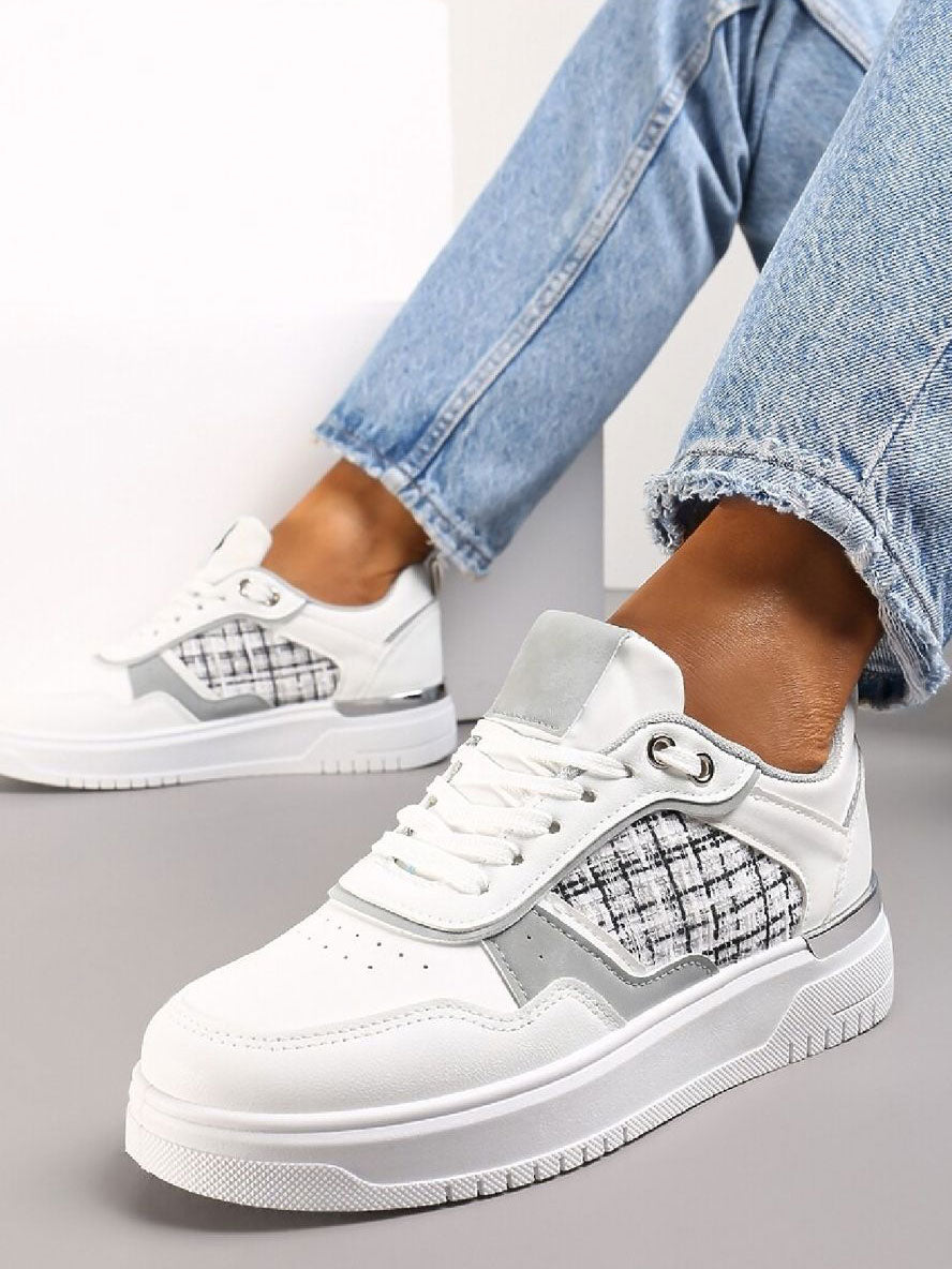 Nana - Fede sneakers med tweedlook stof